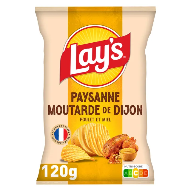lay-s-paysanne-poulet-moutarde-miel-chips-120g image 1