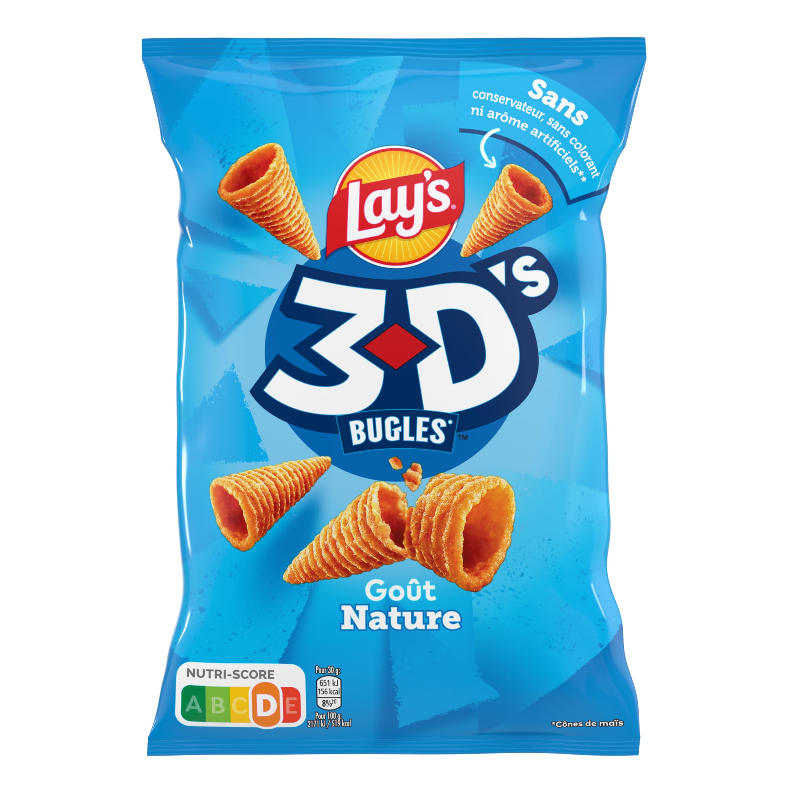 lay-s-3d-bugles-snack-ma-s-nature-15x85g-c-nes-croustillants image 3