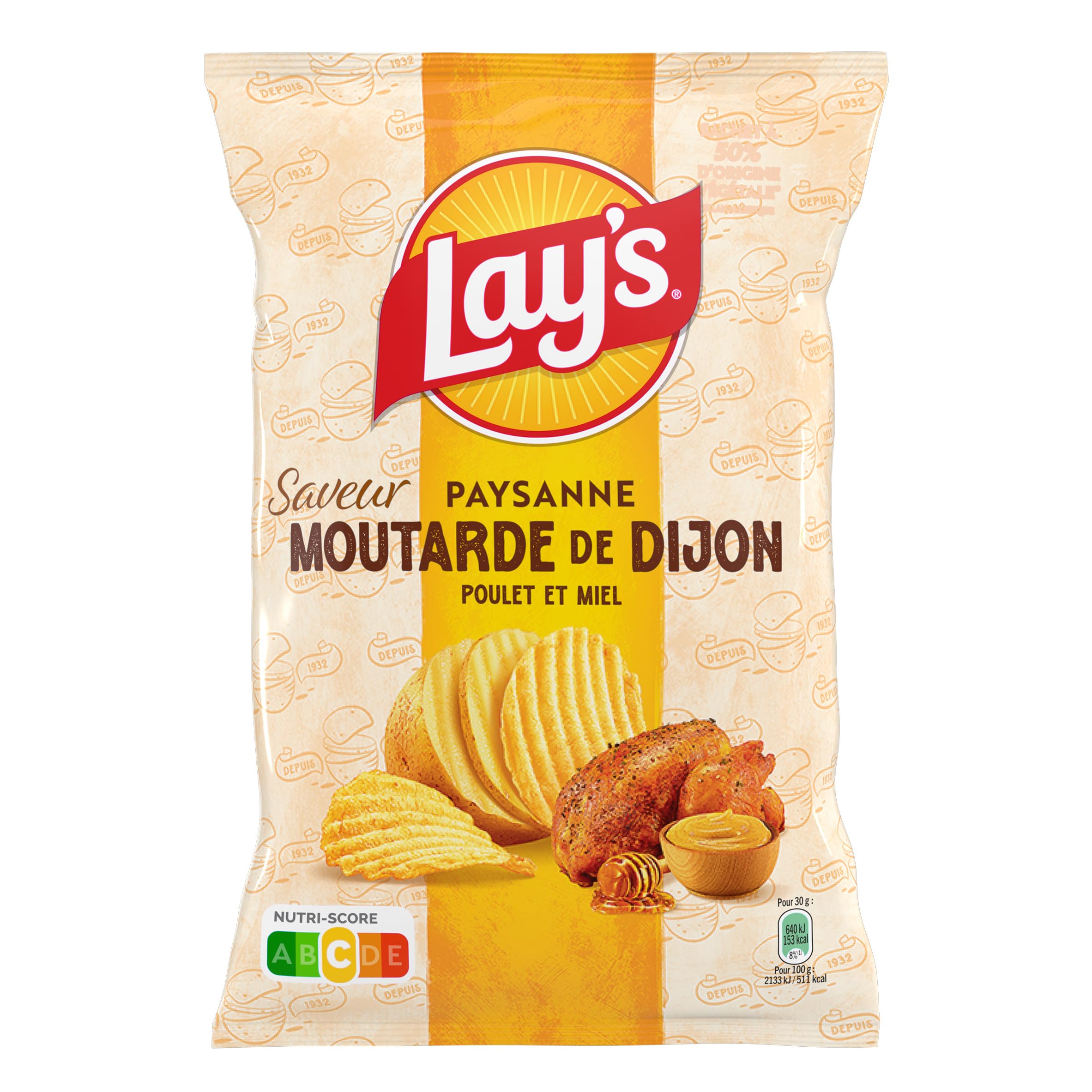 lay-s-paysanne-poulet-moutarde-miel-chips-120g image 3