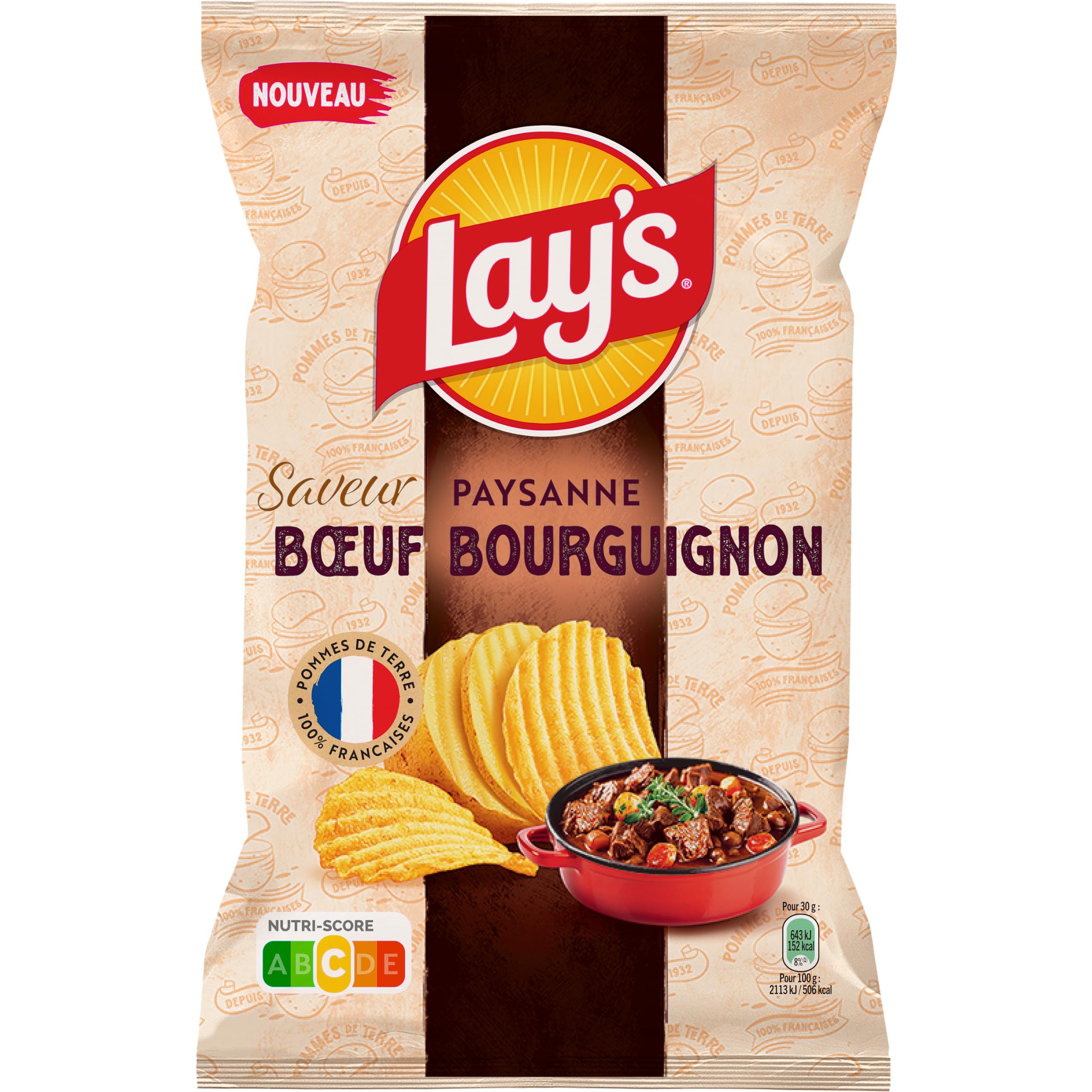 lay-s-paysanne-b-uf-bourguignon-chips-120g image 3