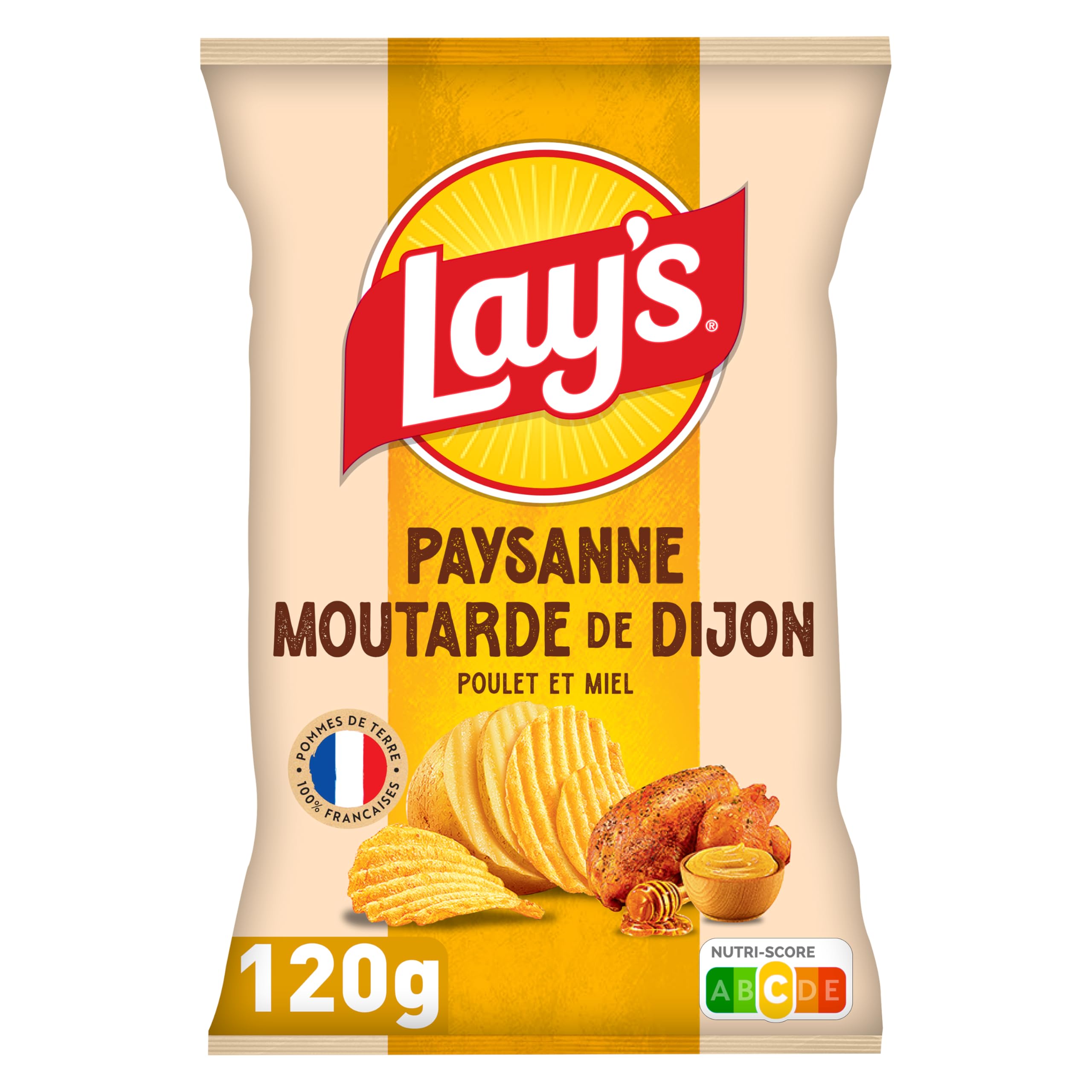 lay-s-paysanne-poulet-moutarde-miel-chips-120g image 1