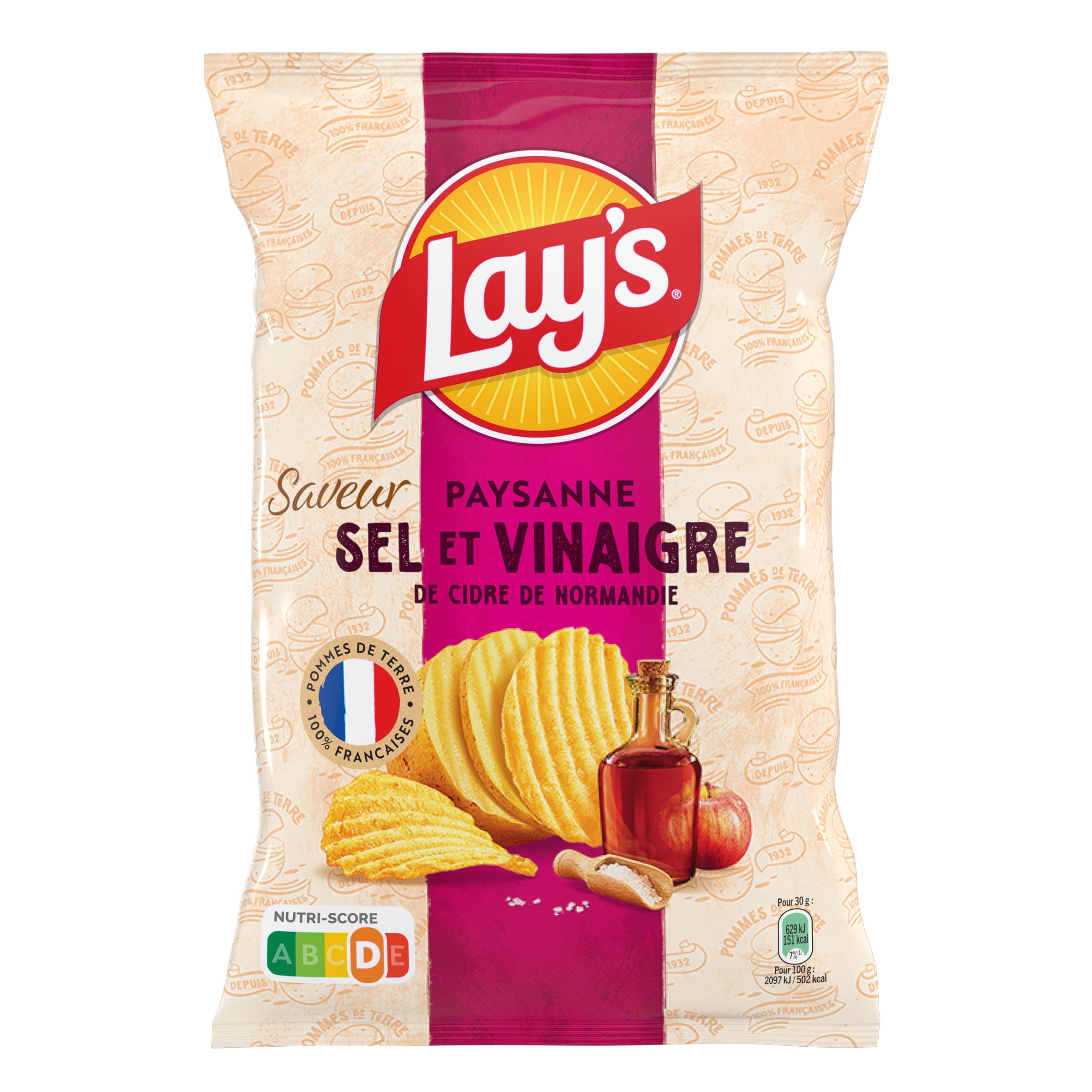 lay-s-recette-paysanne-chips-sel-et-vinaigre-de-cidre-120g image 3