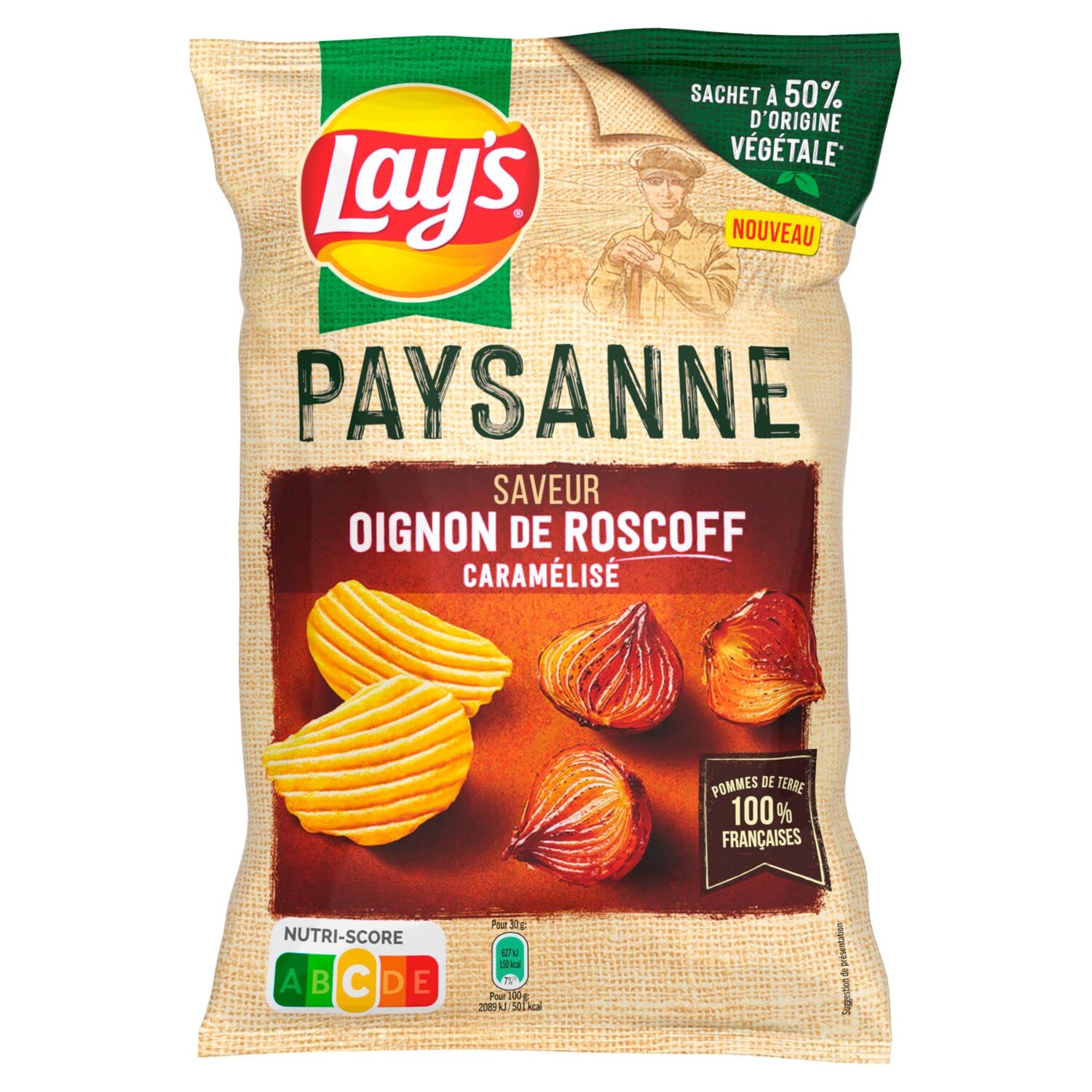 lay-s-paysanne-chips-oignon-roscoff-120-g-ondul-es image 3