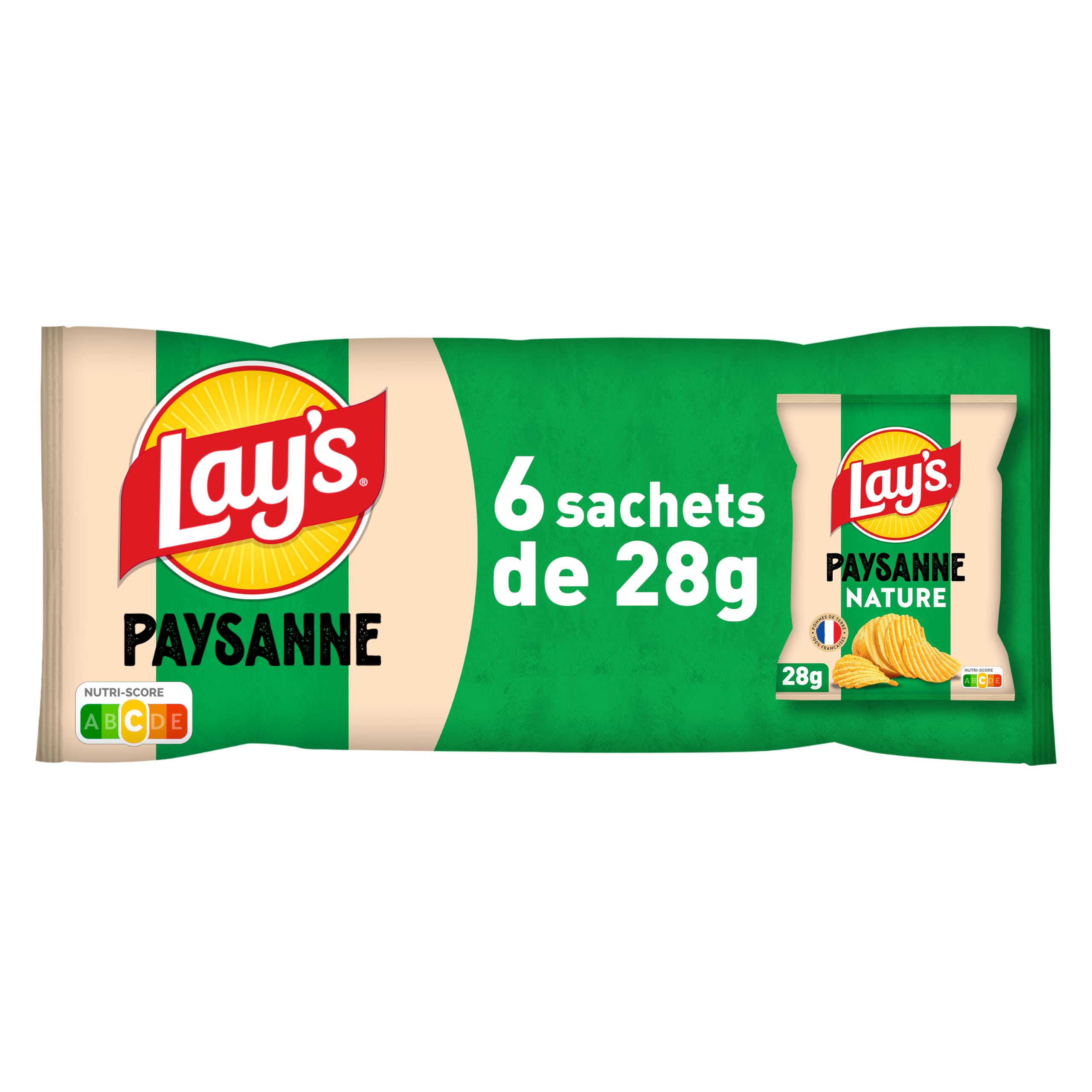 lay-s-format-individuel-paysanne-chips-ondul-es-6x28g-nature image 1
