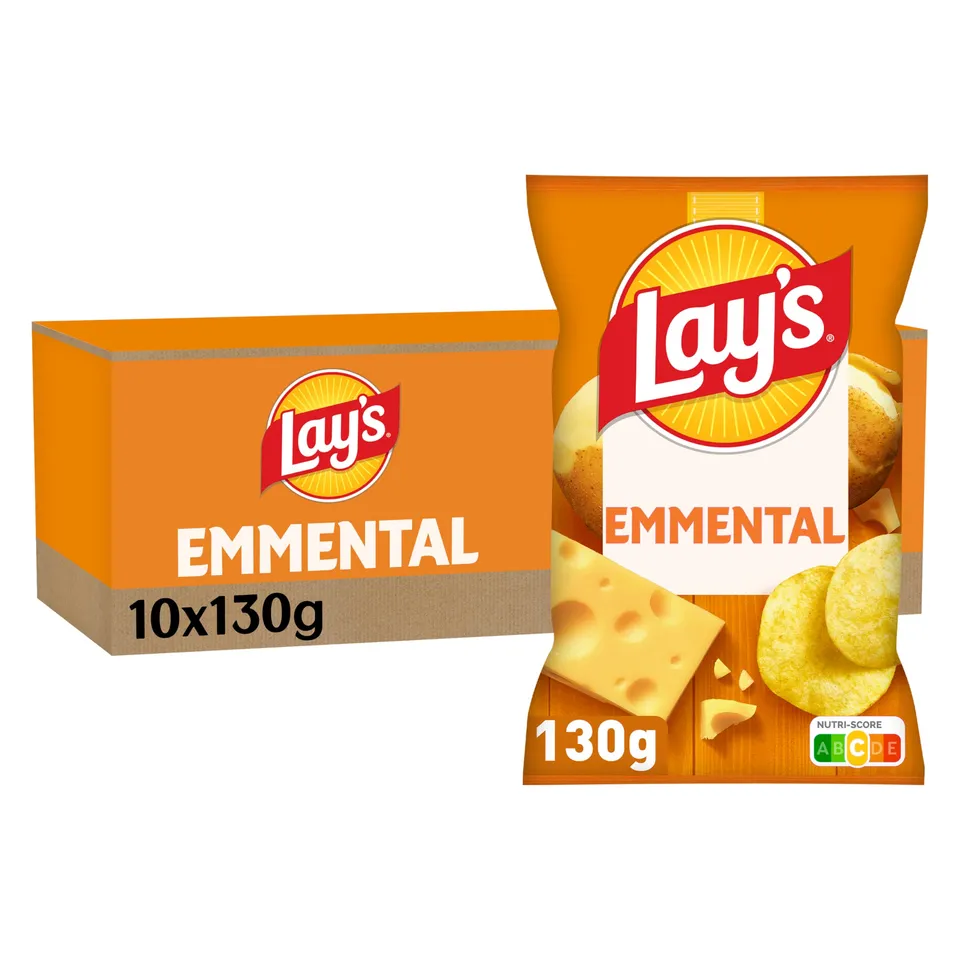 lay-s-classique-chips-emmental-fromage-130g-lot-de-10 image 1