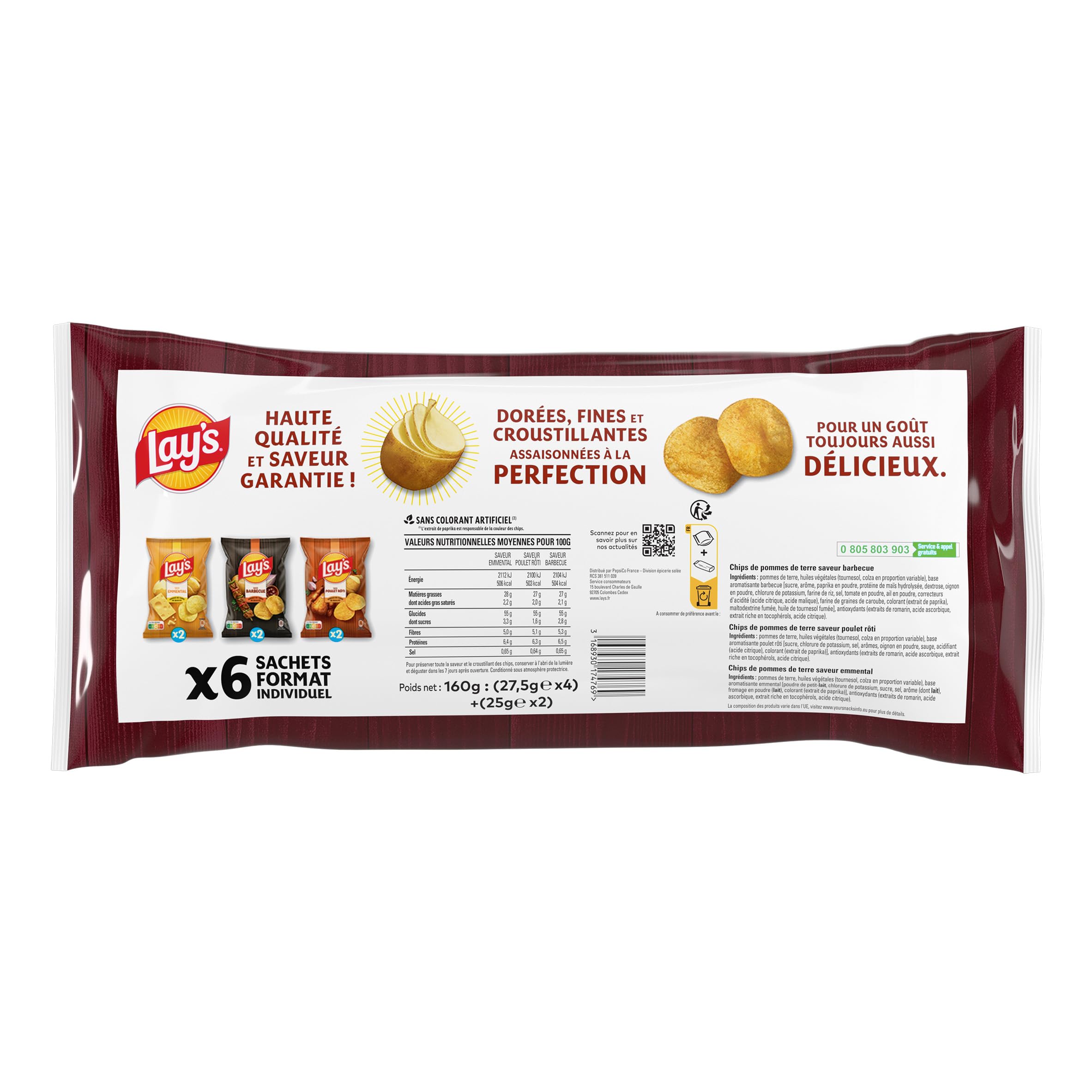 lay-s-format-individuel-multipack-chips-poulet-barbecue-160g image 4