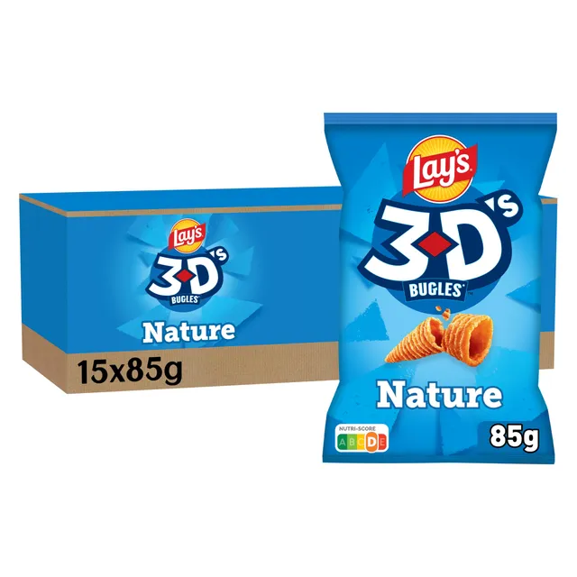 lay-s-3d-bugles-snack-ma-s-nature-15x85g-c-nes-croustillants image 1