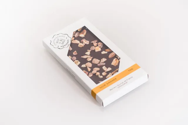 hawecker-noir-amandes-70-tablette-chocolat-85-g image 1