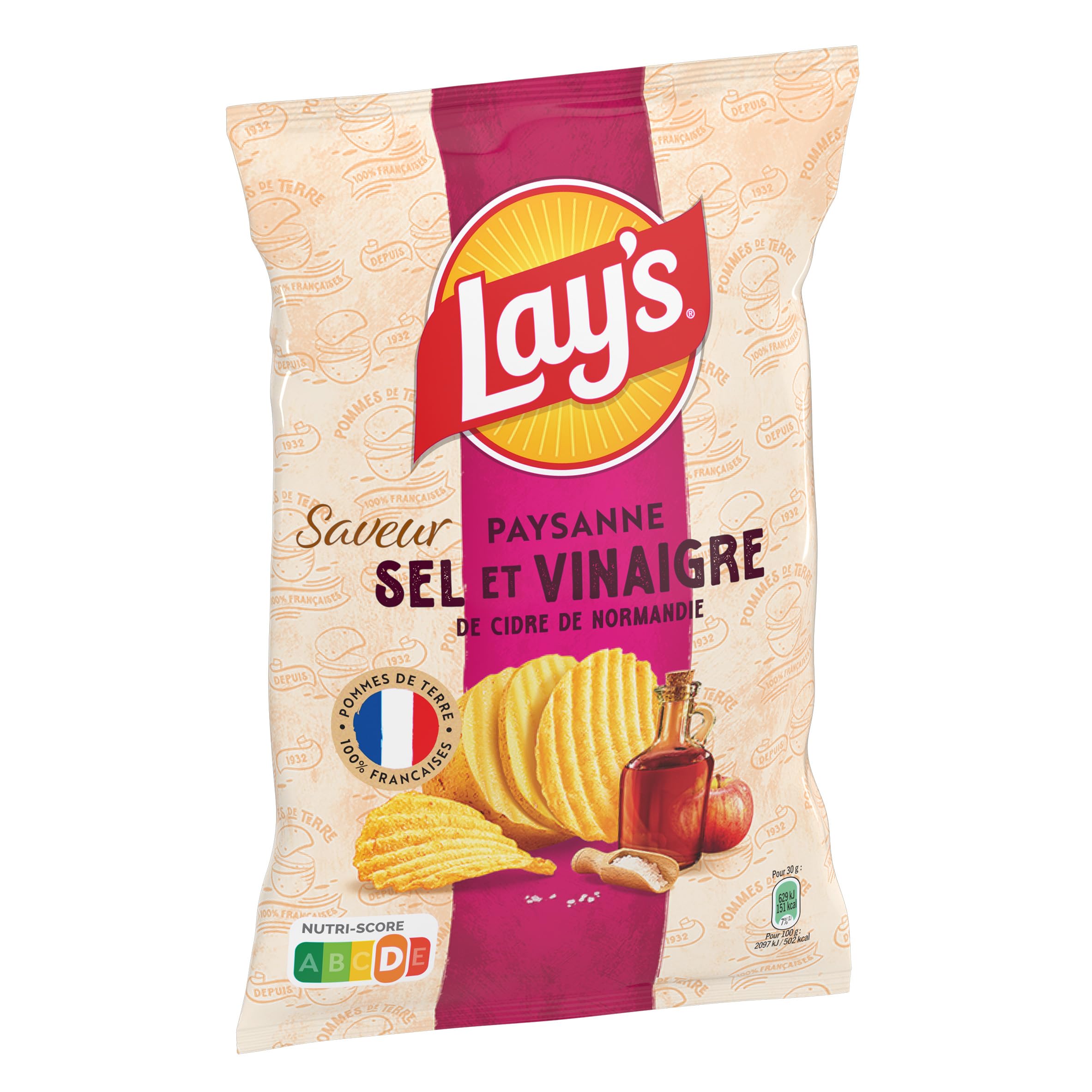 lay-s-recette-paysanne-chips-sel-et-vinaigre-de-cidre-120g image 4