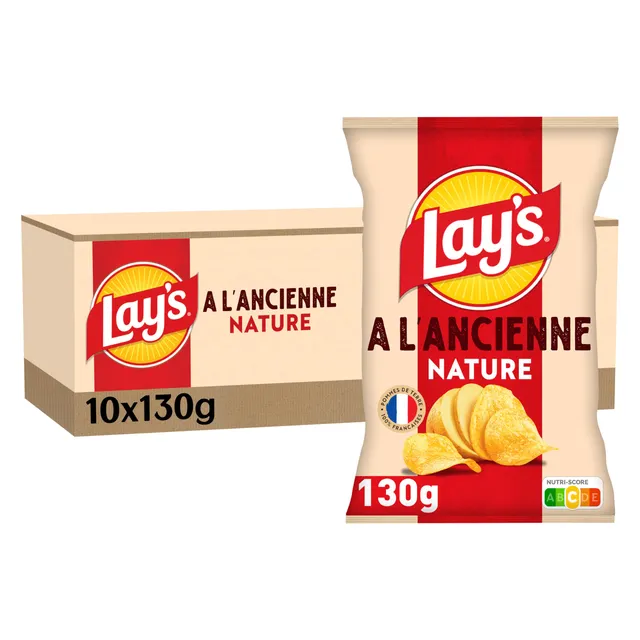 lay-s-l-ancienne-chips-nature-130g-lot-de-10-paisses image 1