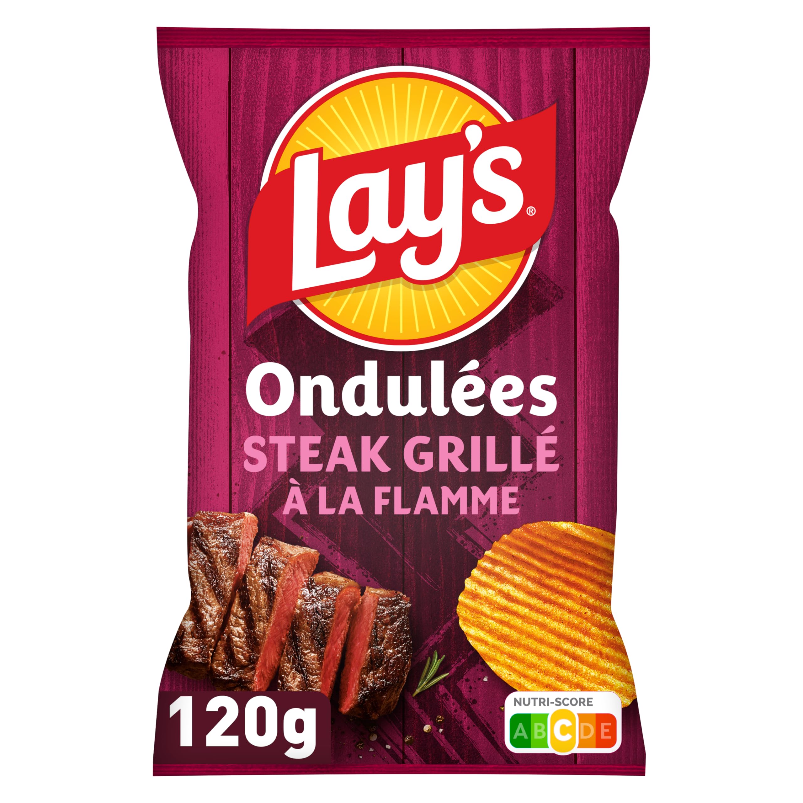lay-s-ondul-es-chips-steak-grill-la-flamme-120g image 1