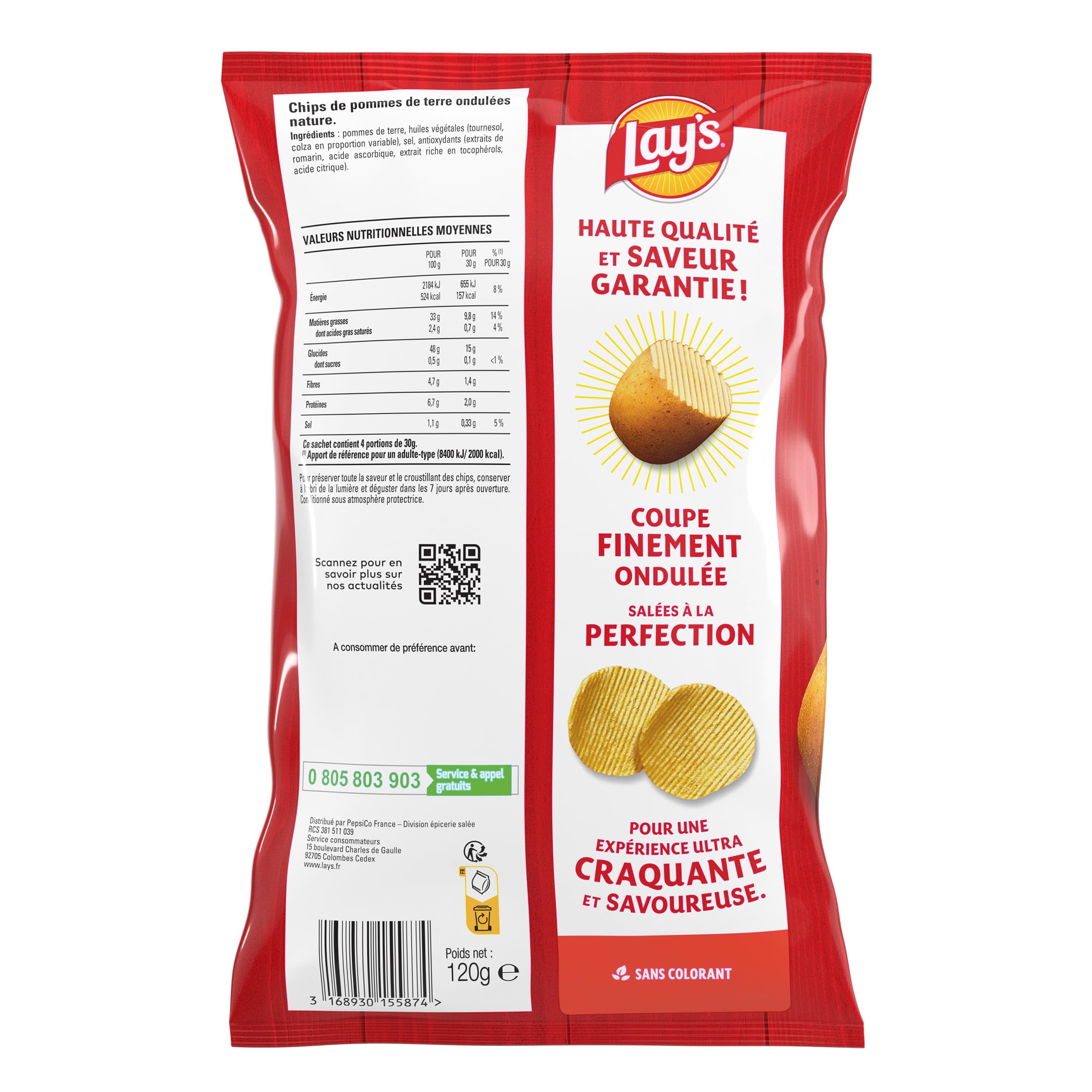 lay-s-max-chips-nature-120g-craquantes image 2