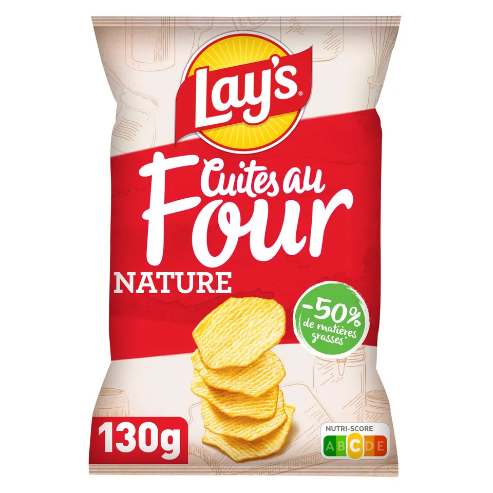 lay-s-cuites-au-four-chips-nature-130-g-stri-es image 1