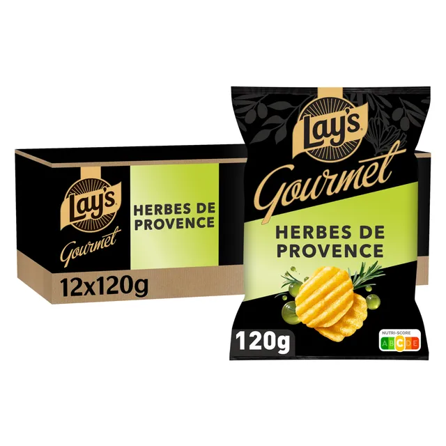 lay-s-gourmet-chips-herbes-de-provence-120g-lot-12-m-diterran-en image 1