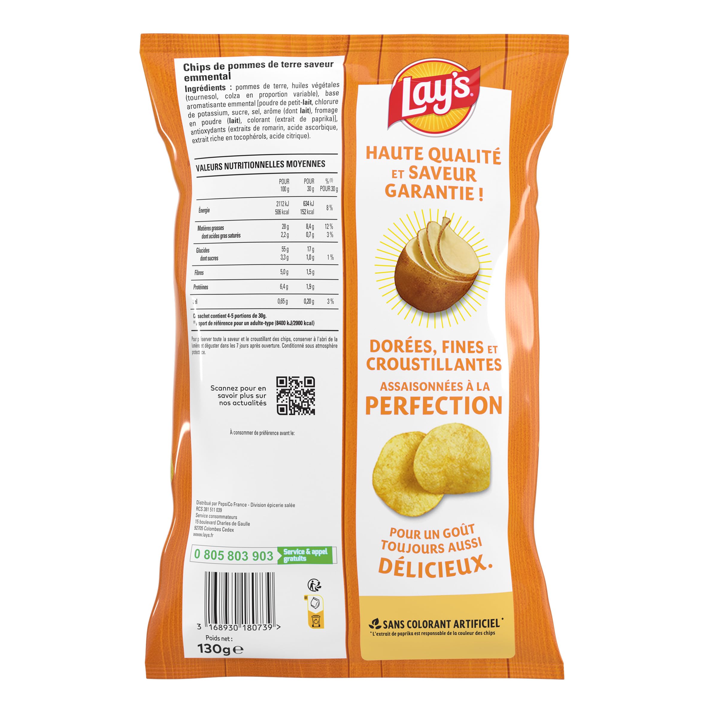 lay-s-classique-chips-emmental-fromage-130g-lot-de-10 image 2