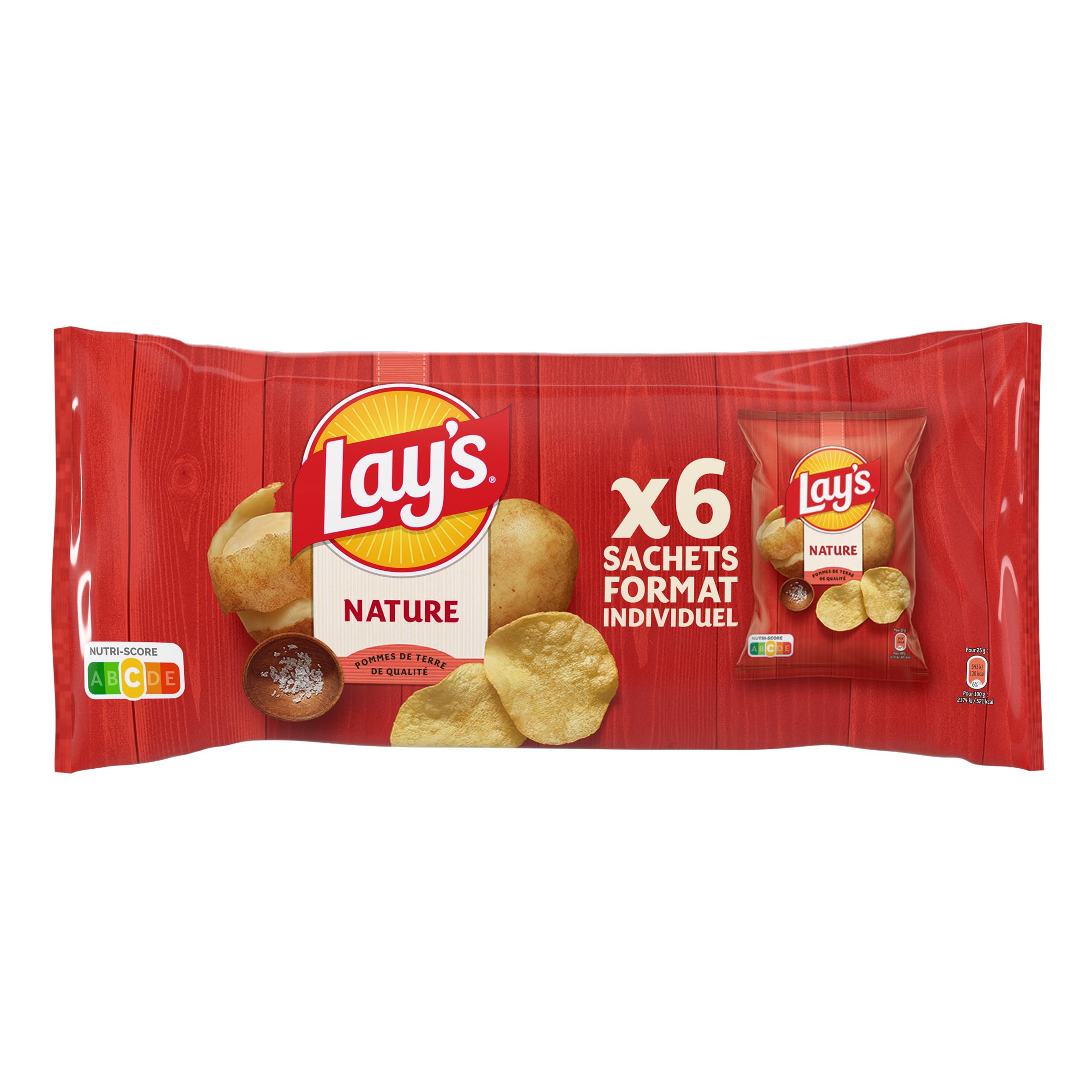 lay-s-format-individuel-sel-de-mer-chips-nature-6x25g-fines image 2