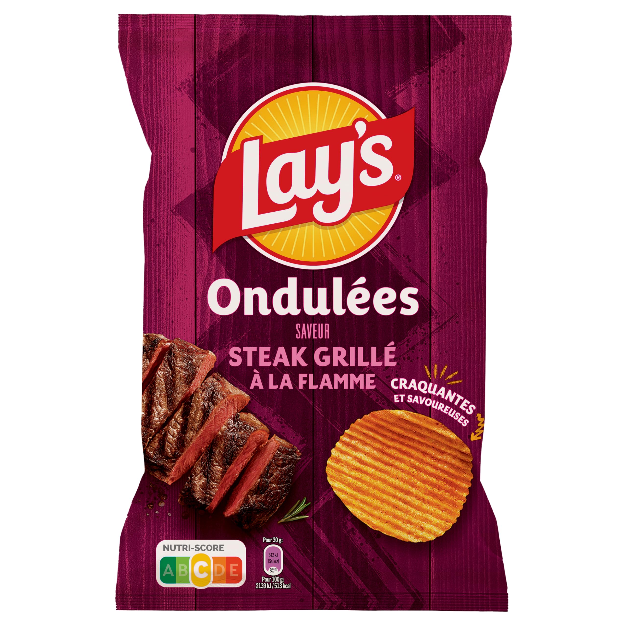 lay-s-ondul-es-chips-steak-grill-la-flamme-120g image 3