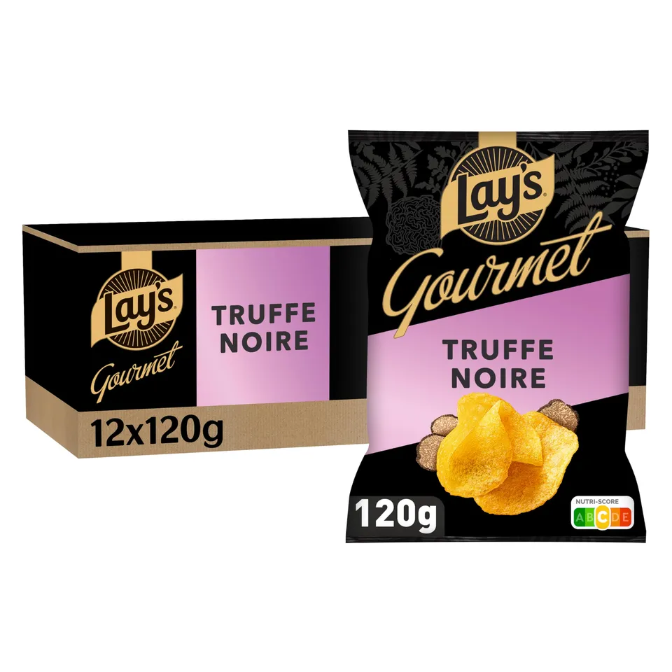 lay-s-gourmet-chips-truffe-noire-120g-lot-12-croustillantes image 1