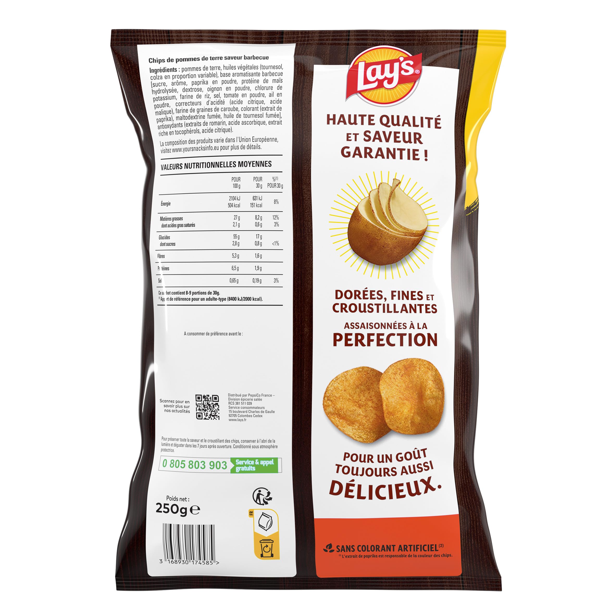 lay-s-classique-chips-barbecue-format-familial-250g image 2