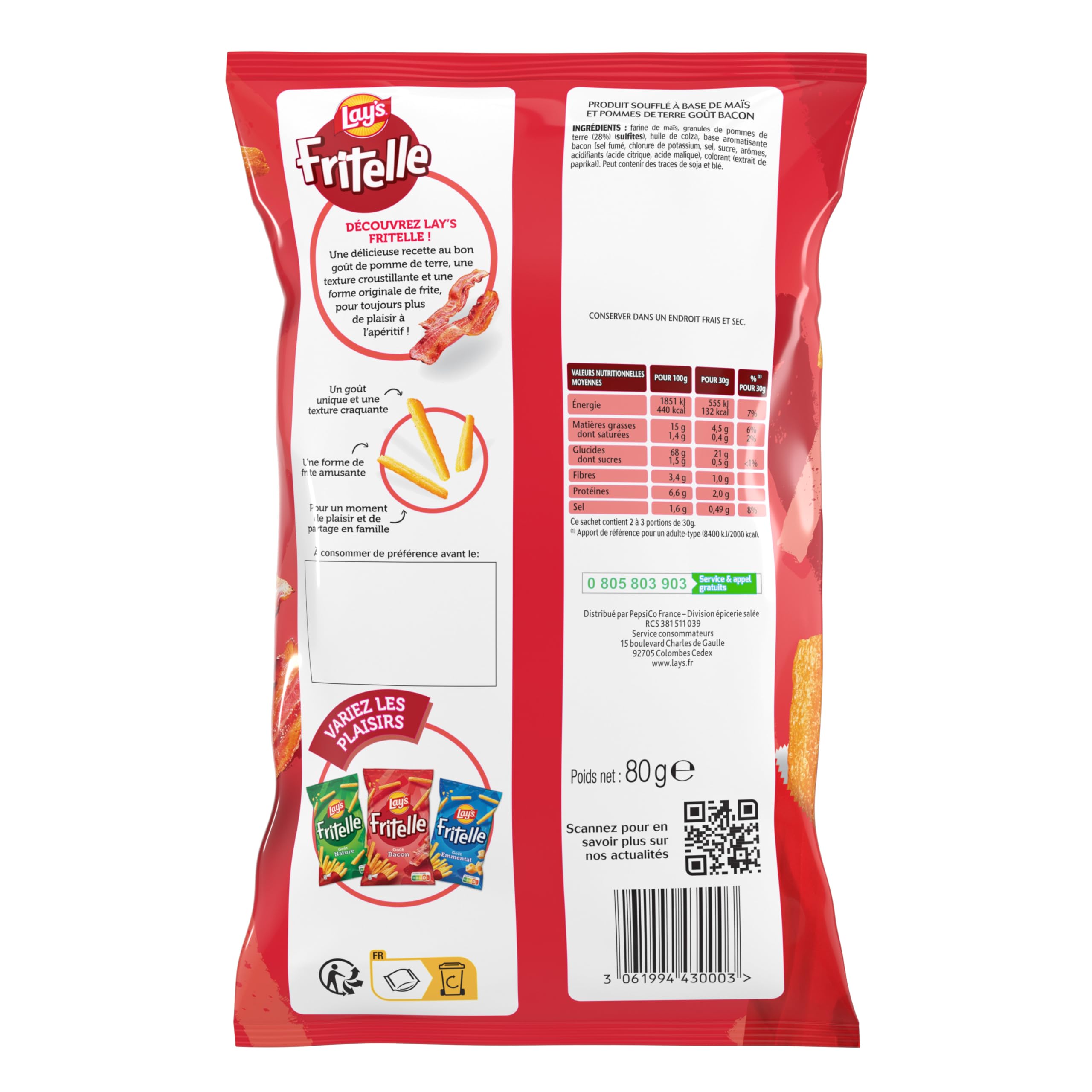 lay-s-fritelle-frites-chips-bacon-80g-lot-de-15 image 2