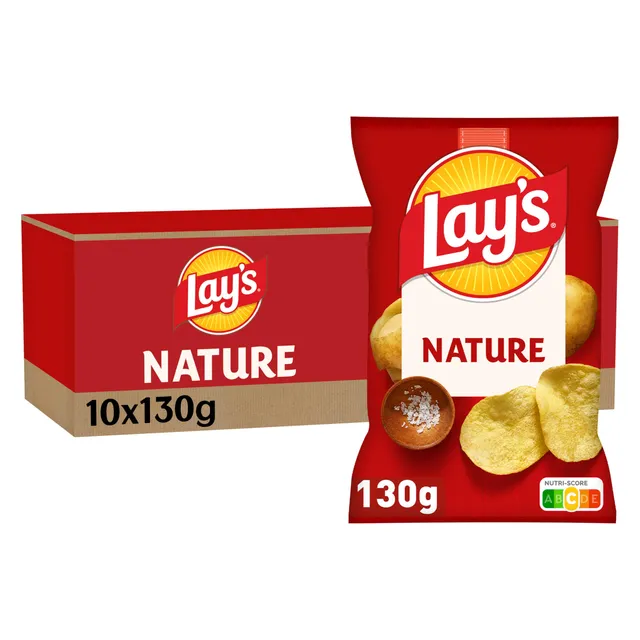 lay-s-classique-chips-nature-130g-lot-de-10-sal-es image 1