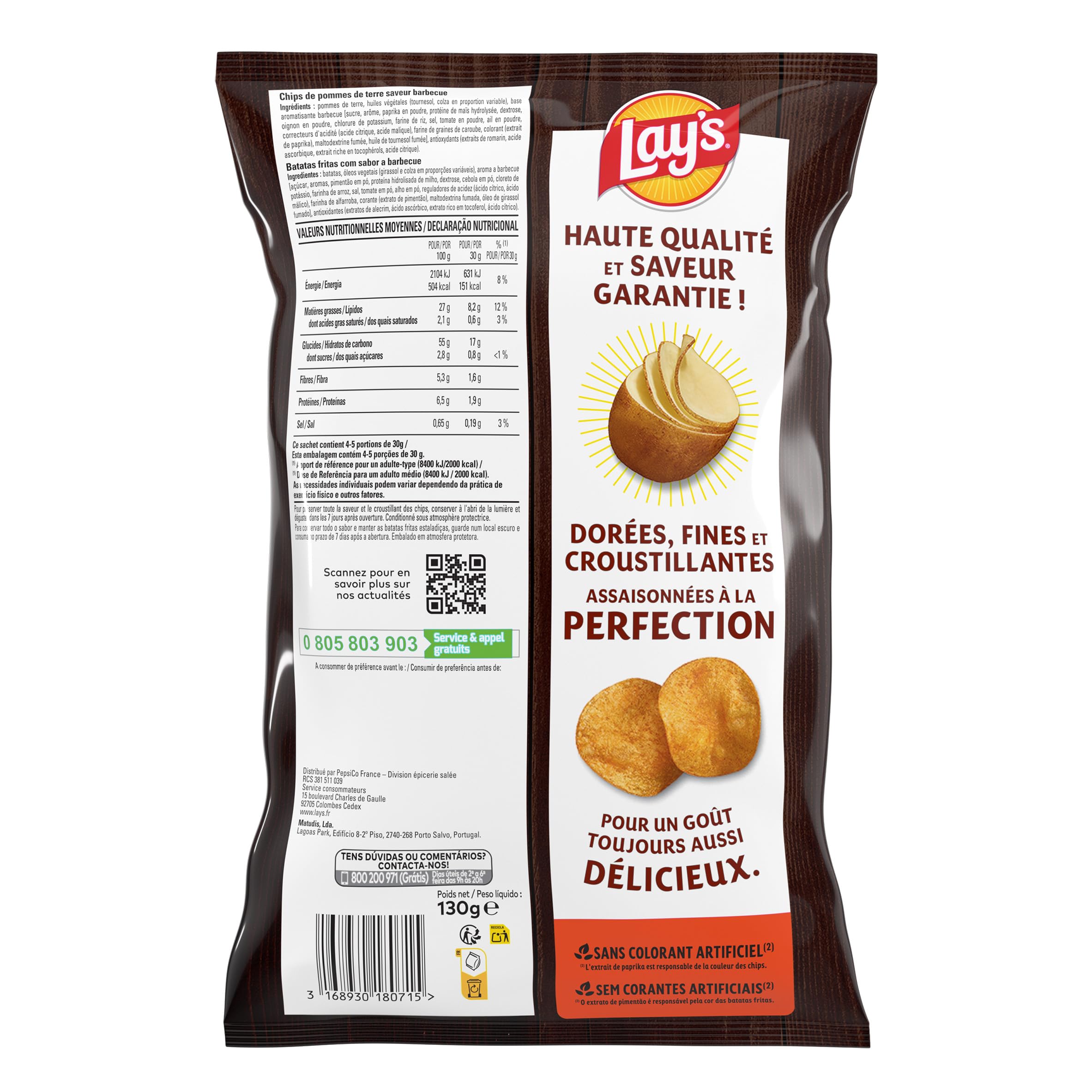 lay-s-classique-barbecue-chips-130g-lot-de-10 image 2