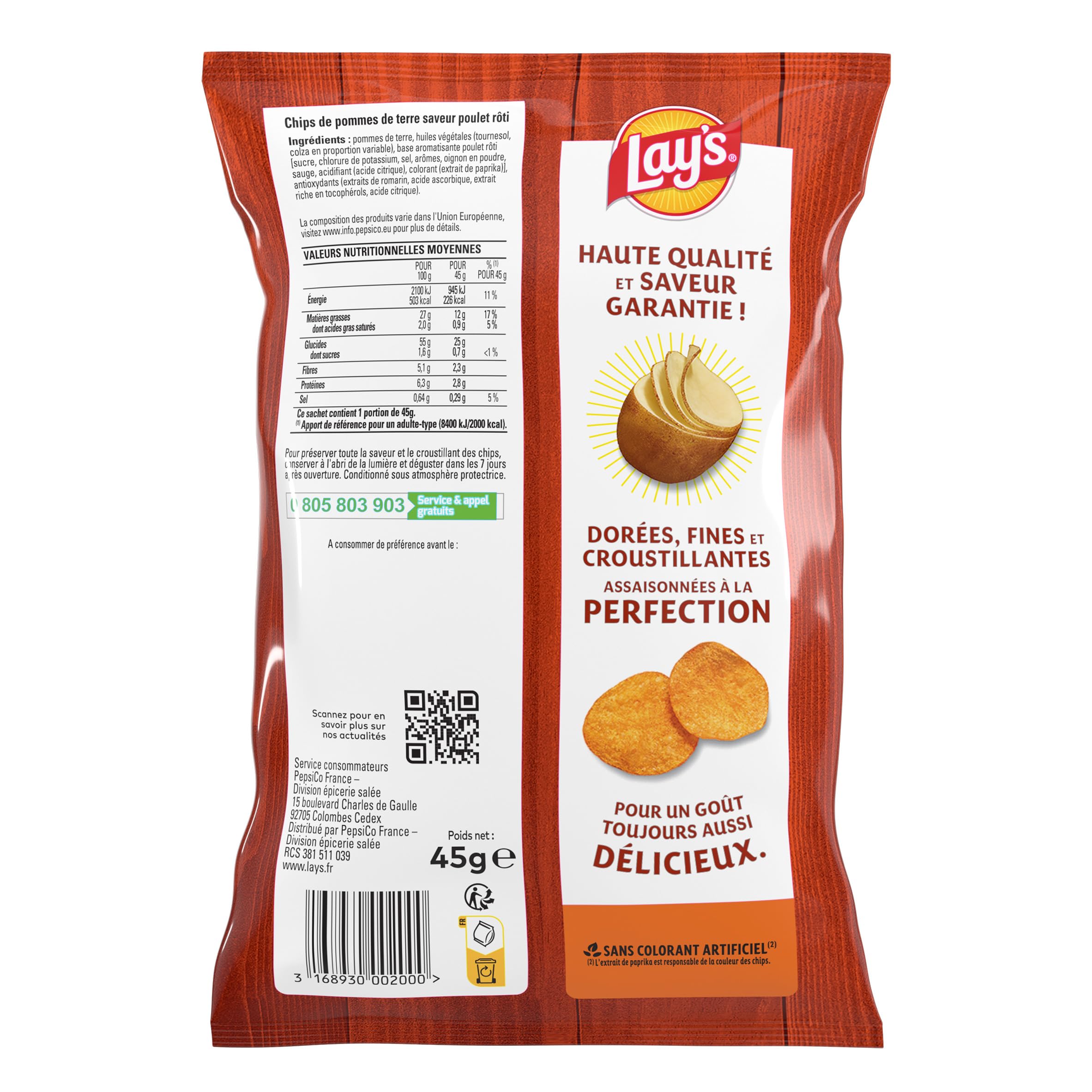 lay-s-format-individuel-poulet-r-ti-chips-20x45g-croustillantes image 2
