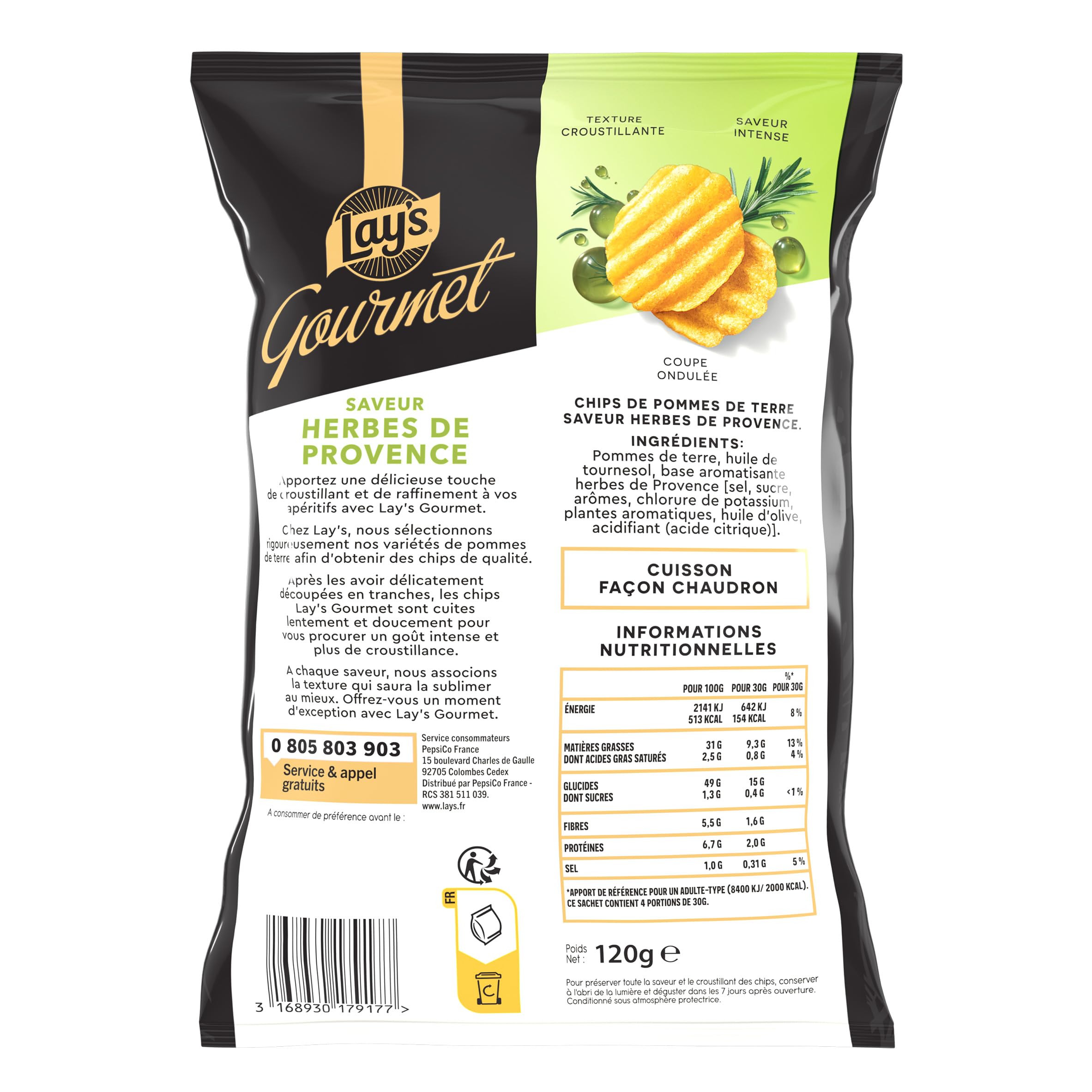 lay-s-gourmet-chips-herbes-de-provence-120g-lot-12-m-diterran-en image 2